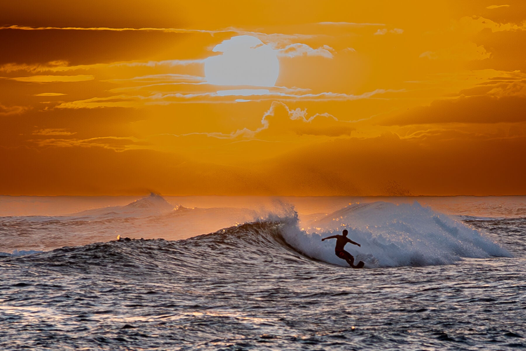 Sunset Surfing – Image By Andy